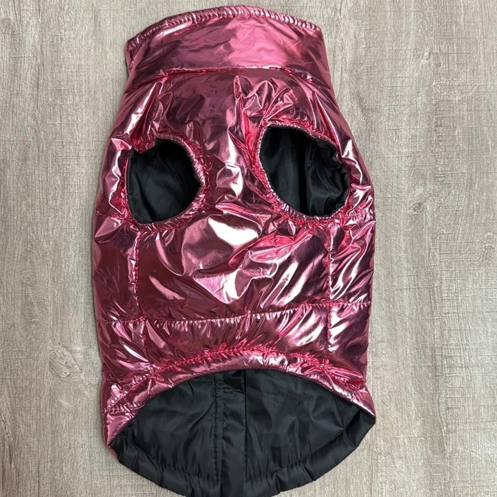 PINK METALLIC DIVA PUPPY PUFFER JACKET NWOT